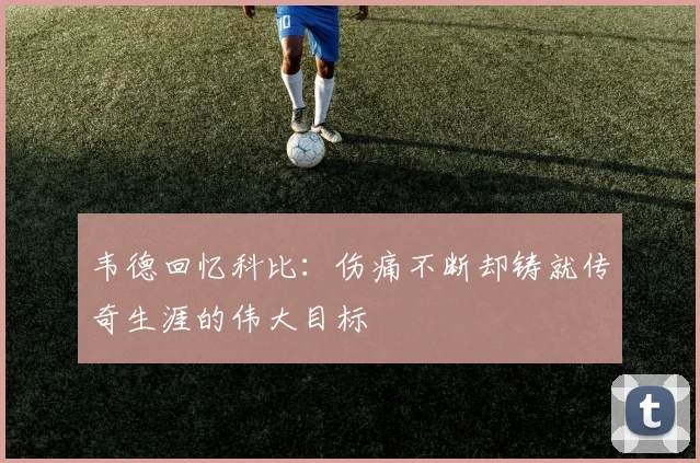 韦德回忆科比：伤痛不断却铸就传奇生涯的伟大目标